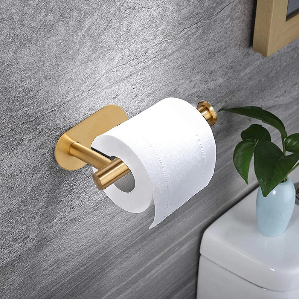 1/2pcs Paper Towel Holder Toilet Paper Holder Adhesive