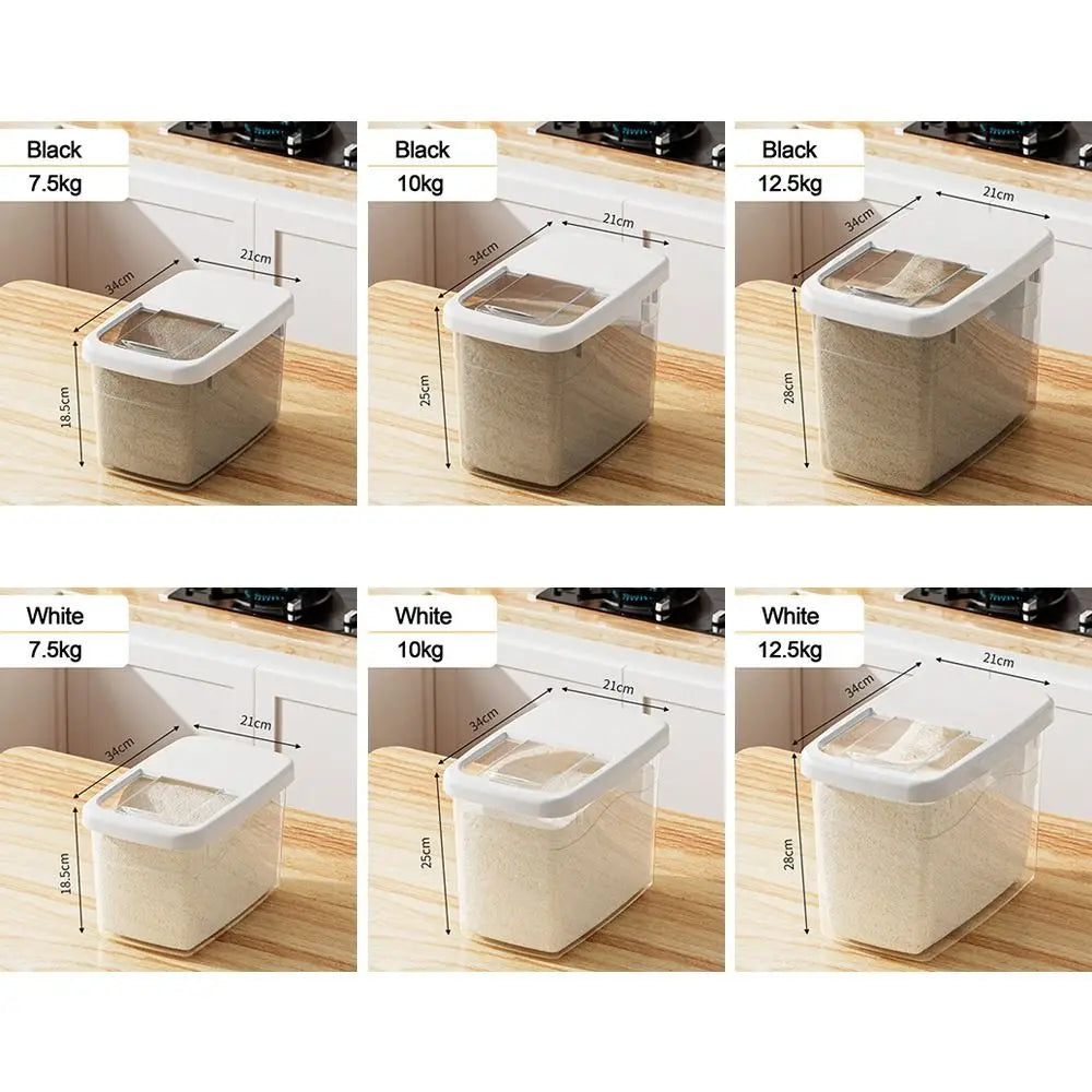 Moisture-Proof Rice Bucket Large Capacity Transparent Rice Grain