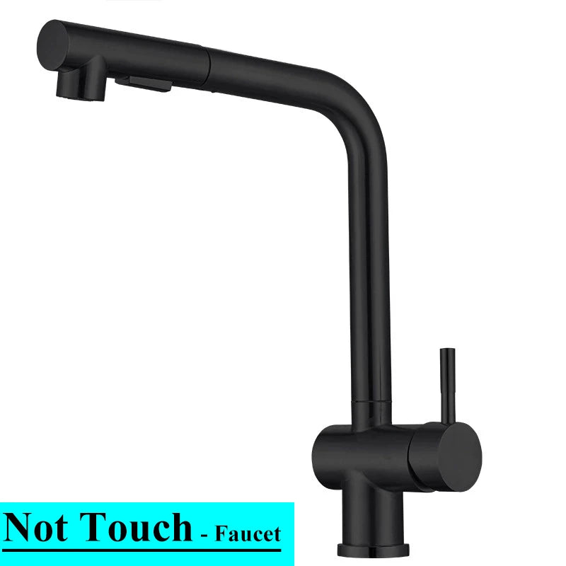 Handfree Grey Touch On Faucet Stainless Steel Cold