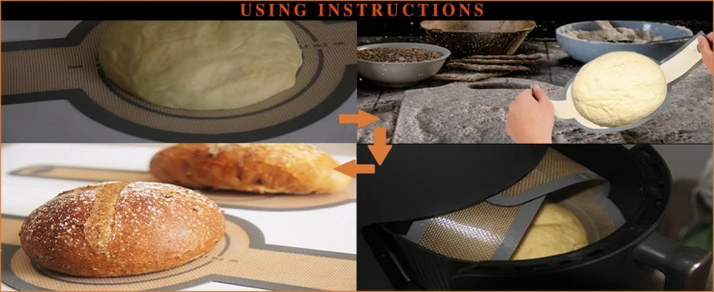 Reusable Silicone Bread Sling Dutch Oven Baking Mat