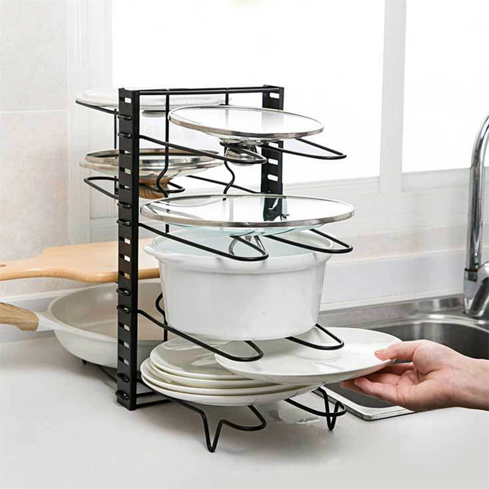 Tiers Pan Pot Organizer Rack Multi-Layer Iron Wire