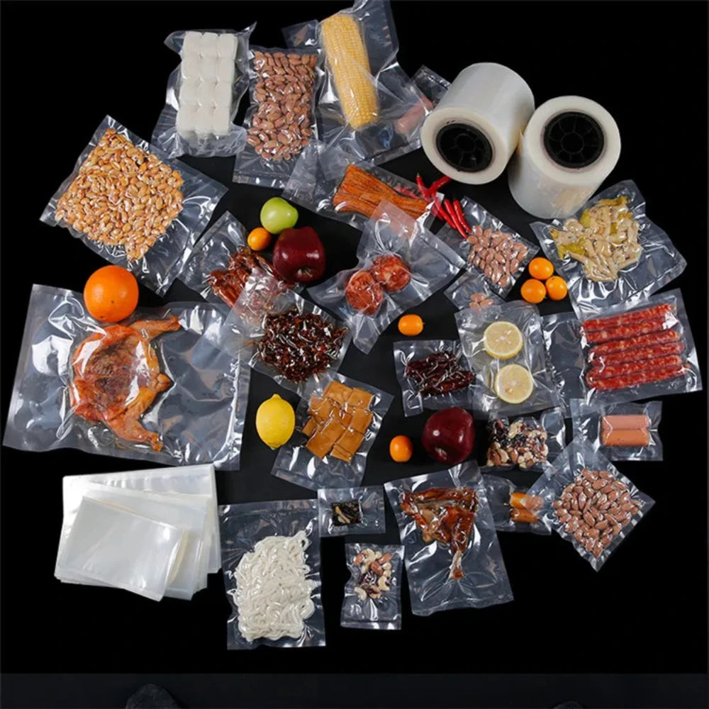 100pcs Clear Transparent Vacuum Sealer Bags Food Storage