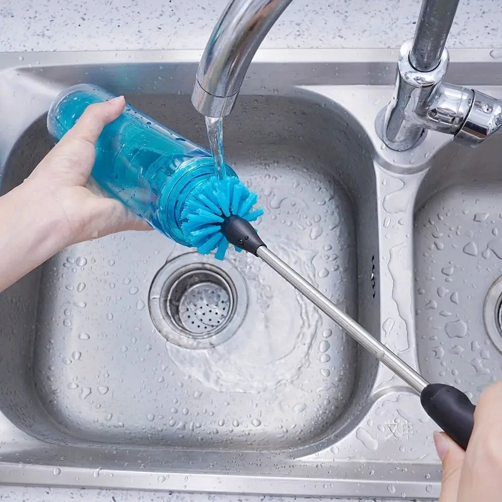 Stainless Steel Water Bottle Cleaning Brush Resuable Flexible