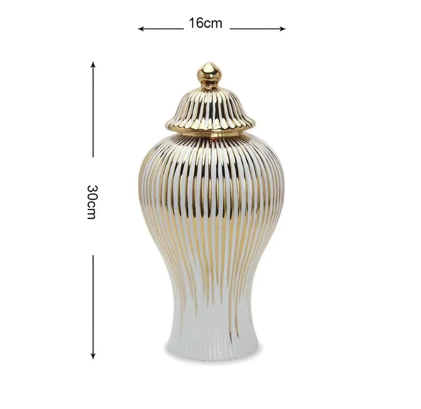 Vase Ceramic Luxury Electroplated General Jar European Ceramic