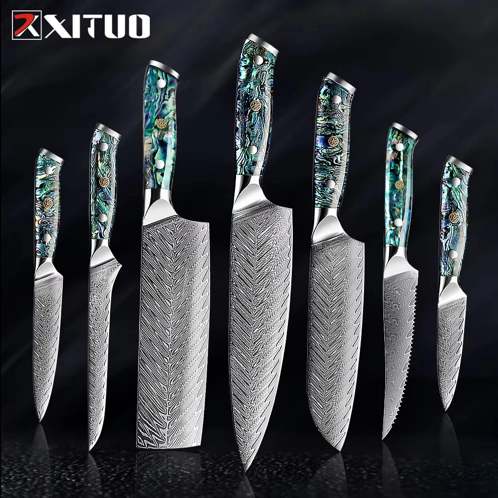 Xituo Damascus Steel Knife 1-5 Chef Knife Japanese
