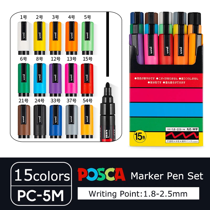 Uni Posca Full Marker Pen Storage Bag Pc-1m