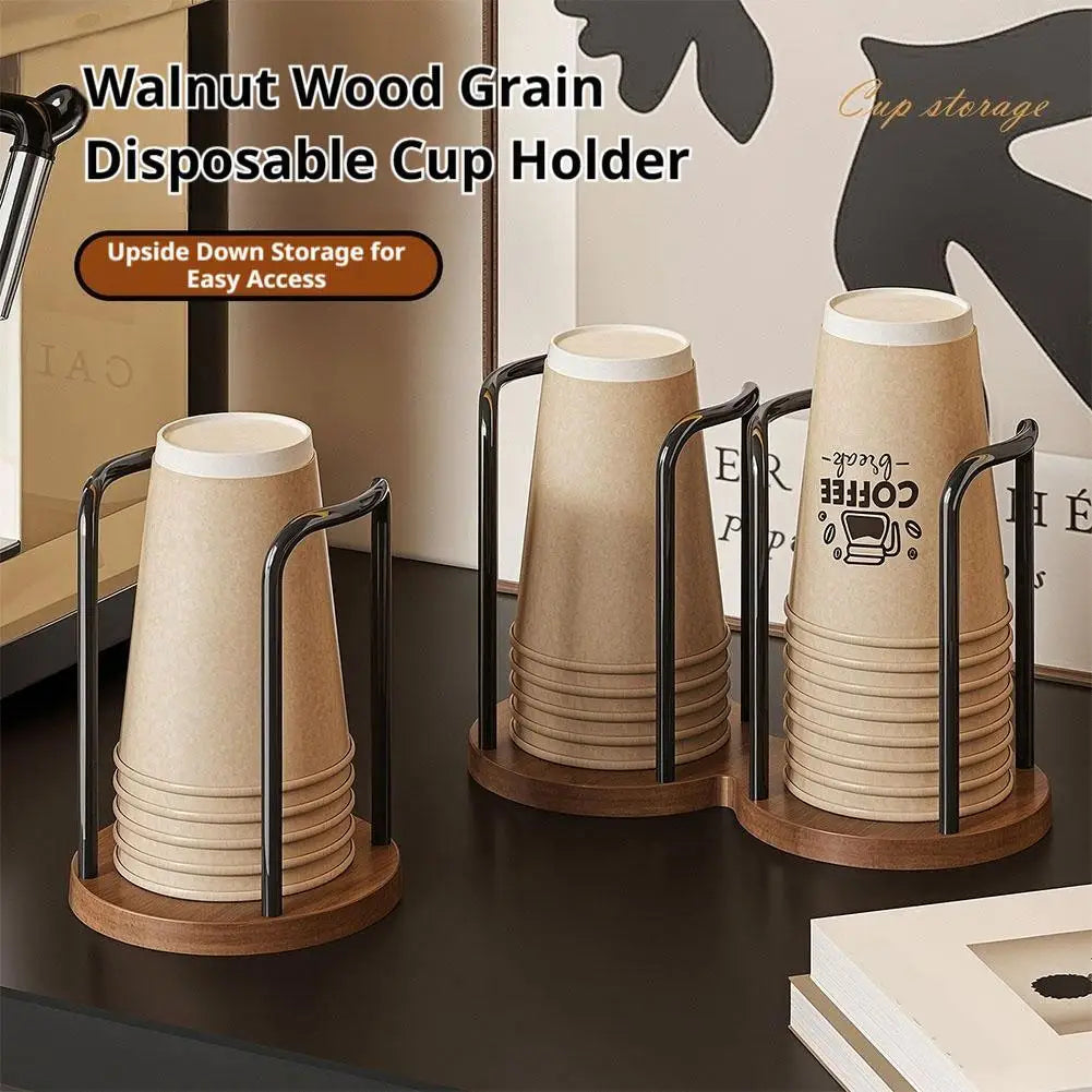 Disposable Cup Holder Desktop Paper Cup Dispenser Storage