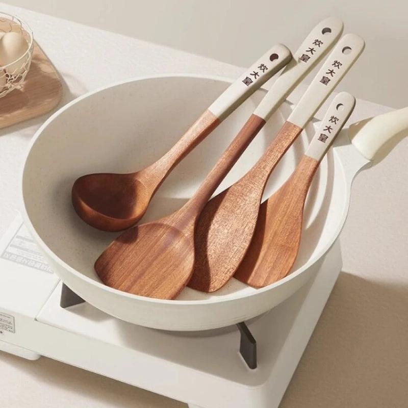 Cooker King Ebony Wood Cooking Crack Prevention Spatula
