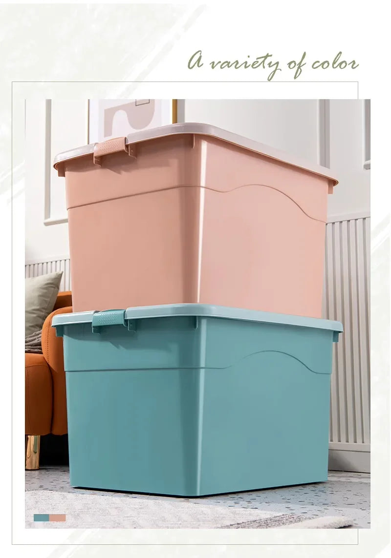 Extra Large Plastic Storage Box Heavy-Duty Reinforced Moving