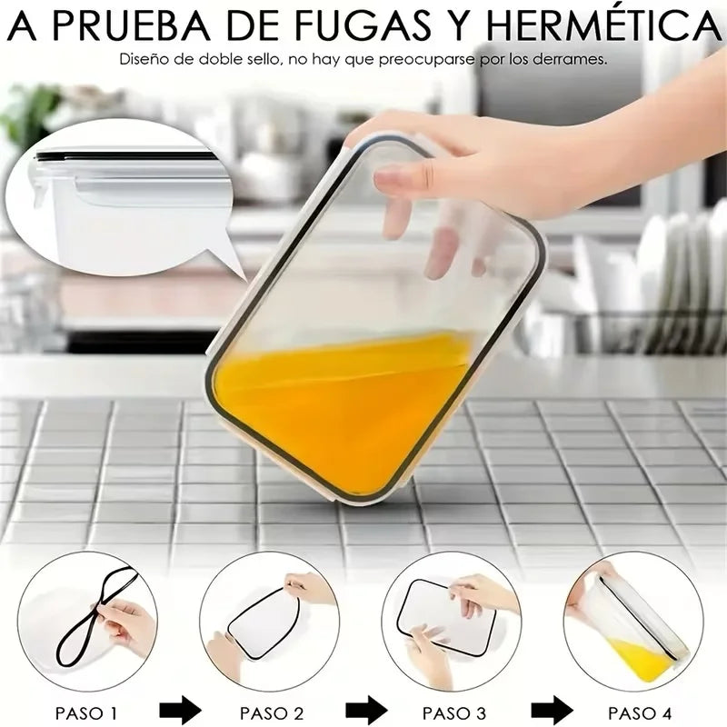 12/16/24pcs Reusable Food Storage Container Lid Sealed Plastic