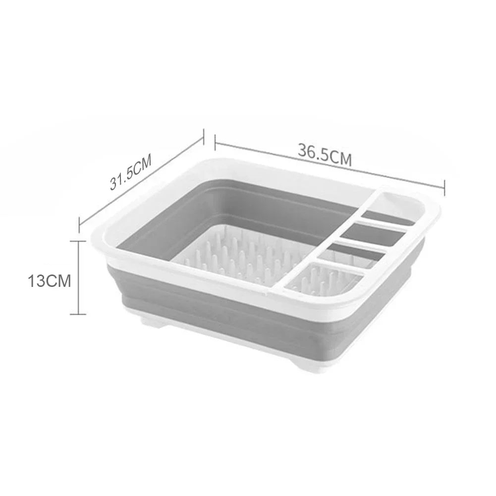 Foldable Dish Rack Storage Water Leakage Tableware Bowl
