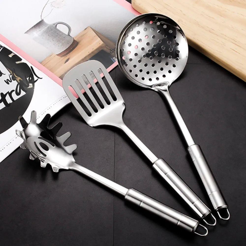 9pcs Cookware Stainless Steel Cooking Utensils Rust-Proof Durable
