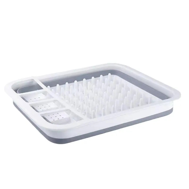 Collapsible Dish Drying Rack Foldable Dinnerware Drainer