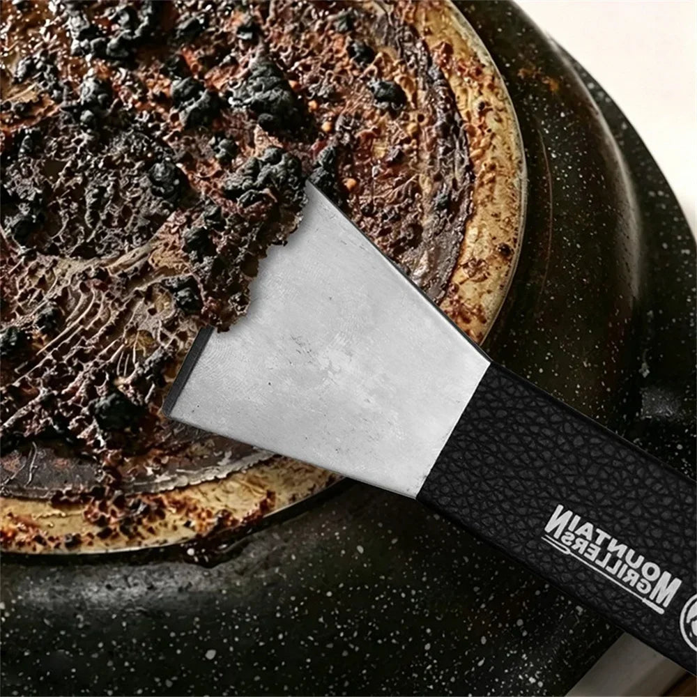 Stainless Steel Grill Cleaning Scraper Fit Charcoal Gas