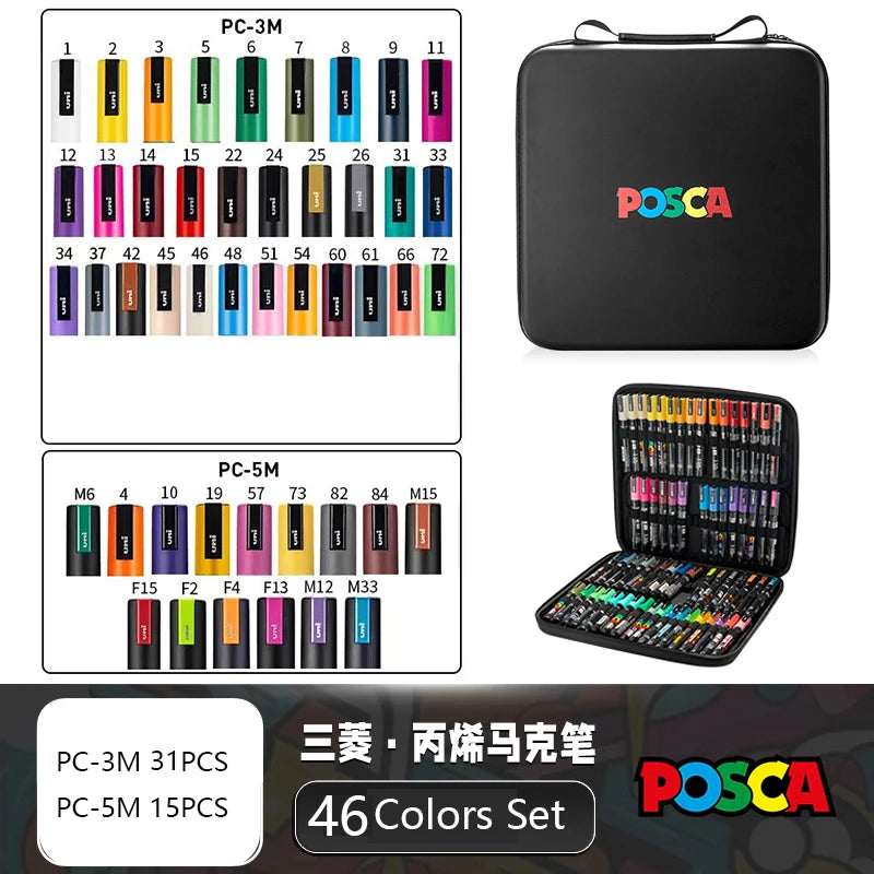Uni Posca Full Marker Pen Storage Bag Pc-1m