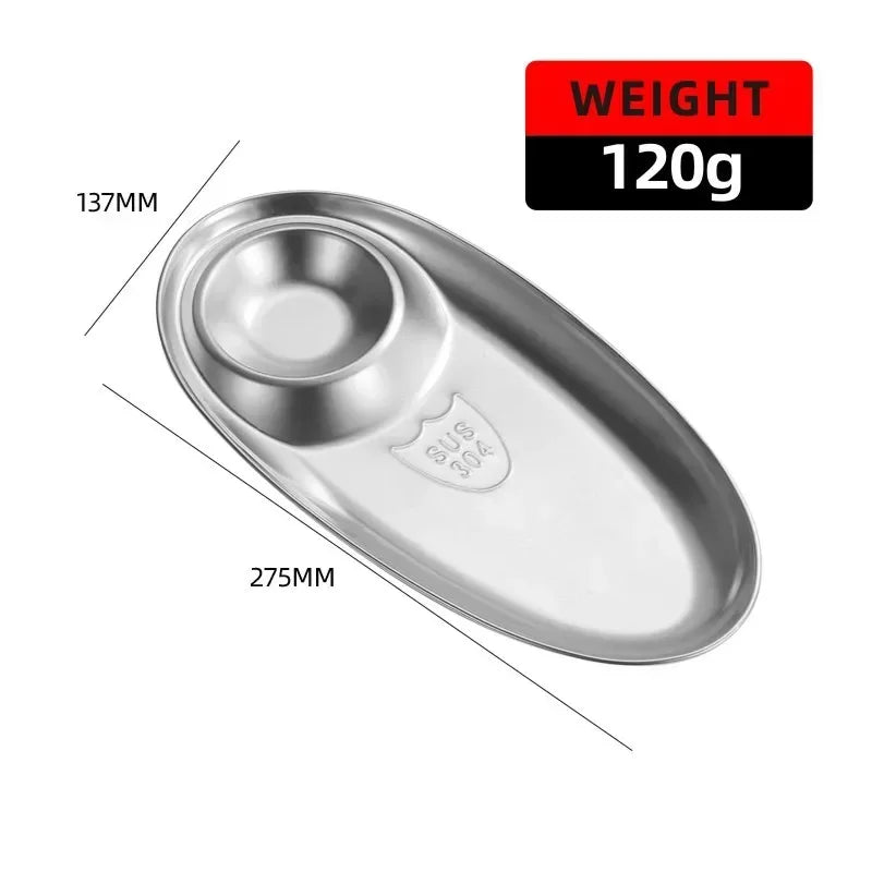 304 Stainless Steel Dinner Tray Lunch Container Snack