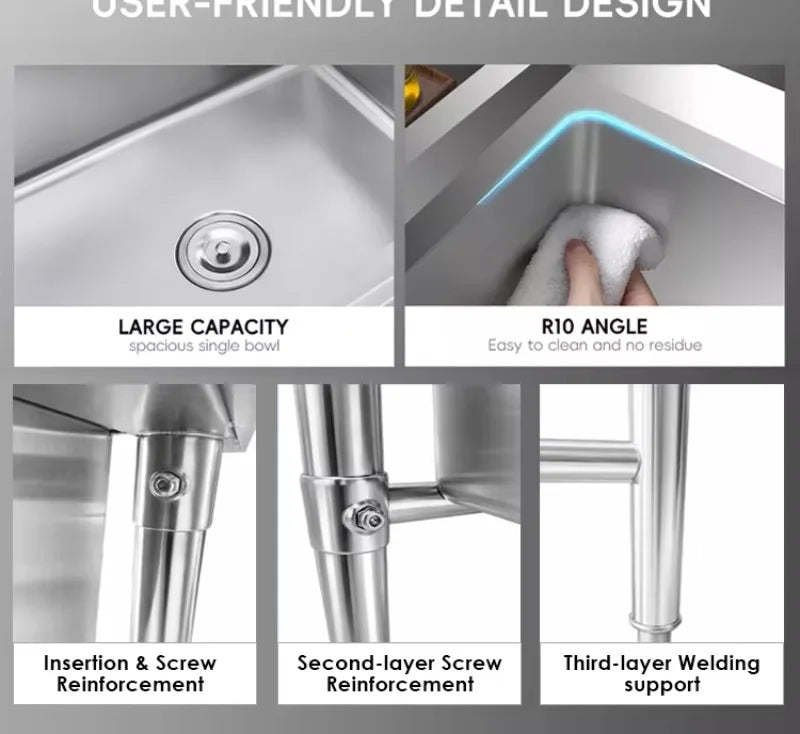 Custom Stainless Steel Prep Table Heavy Duty Work