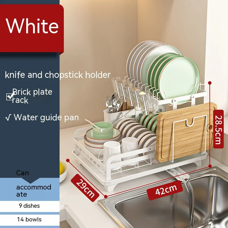 Foldable Dish Drainer Rack Drain Basket - Countertop