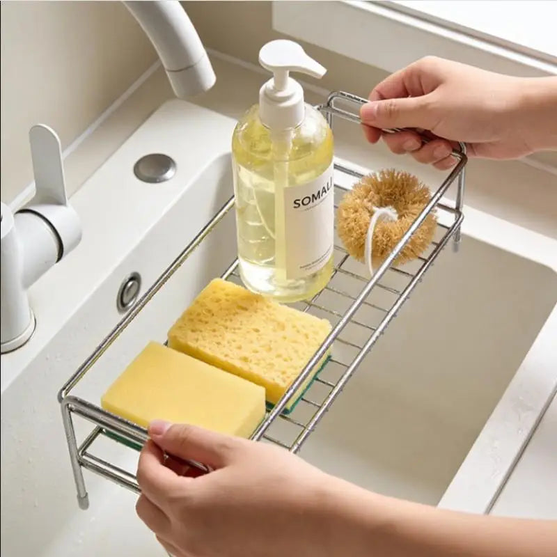 Countertop Organizer In Stainless Steel Dedicated Sponge Holder