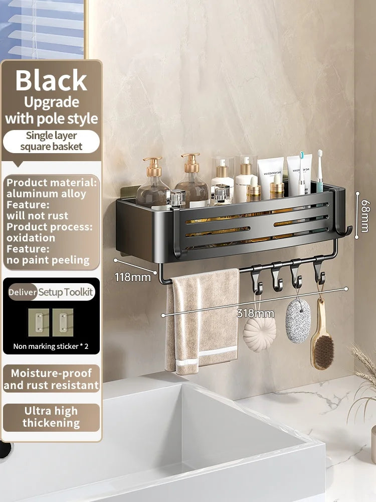 No Need To Drill Wall Installation Aluminum Bathroom