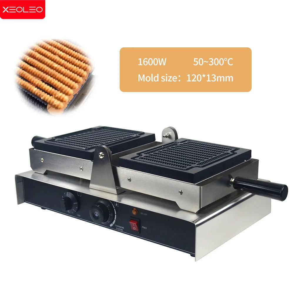 Xeoleo Electric Waffle Maker 1600w Threaded Shape Waffle