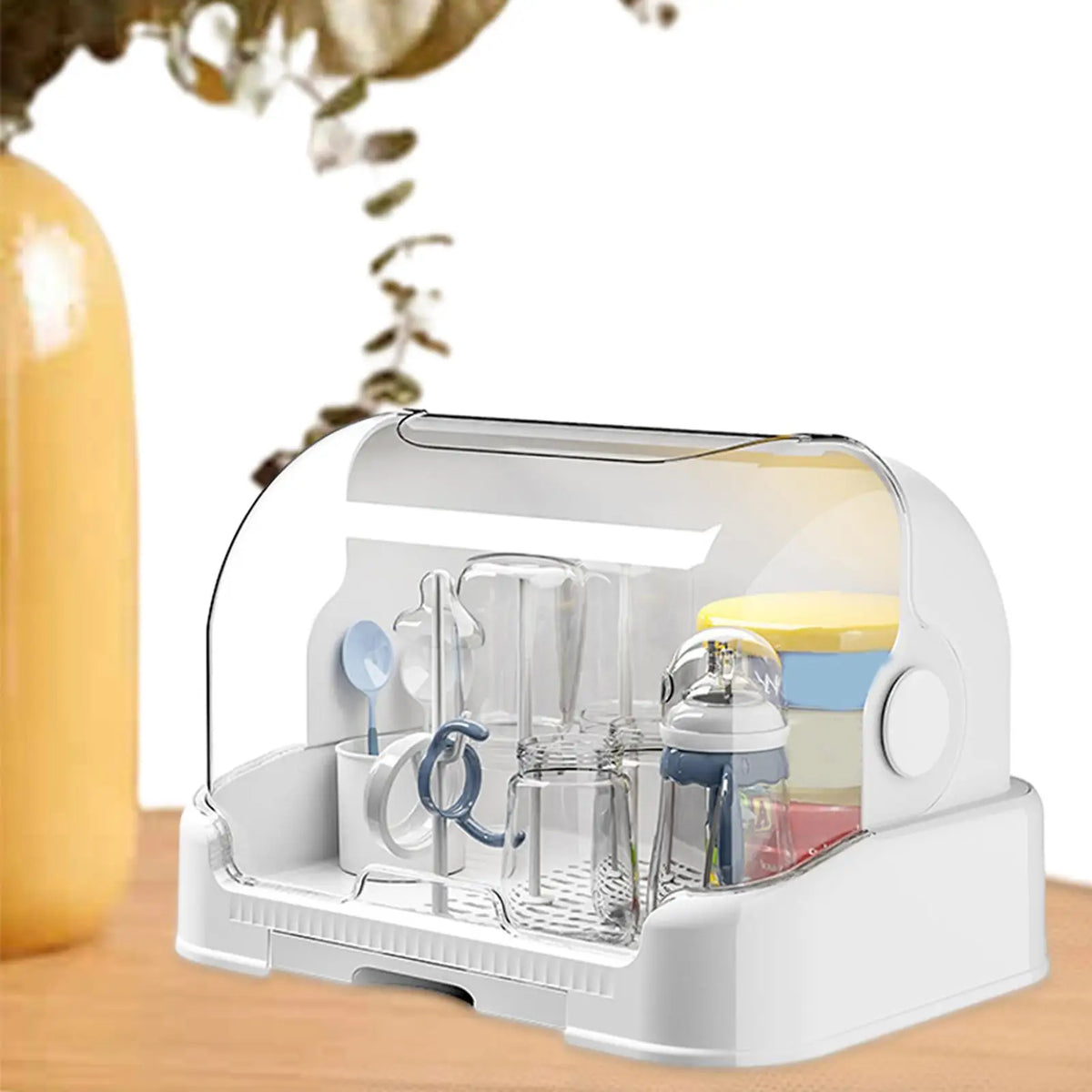 Baby Bottle Drying Rack Toddler Bottles Storage Box