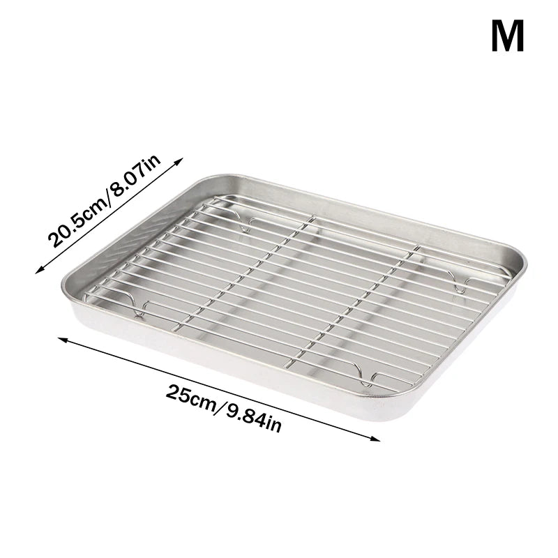 Stainless Steel Baking Pan Tray Wire Rack Cake