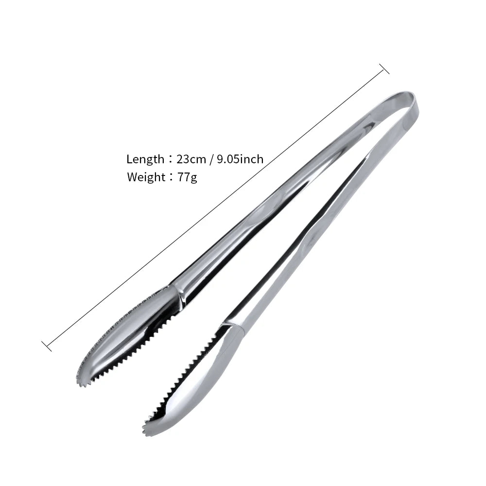 1/2pcs Ice Tongs Stainless Steel Gold Bbq Tong