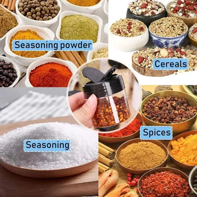1/20pcs Transparent Spice Bottle Pepper Shaker Salt Seasoning