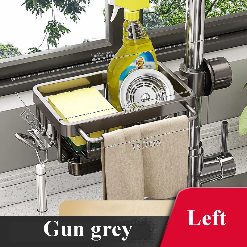 Faucet Organizer Sponge Holder Sink Adjustable Sink Organizer