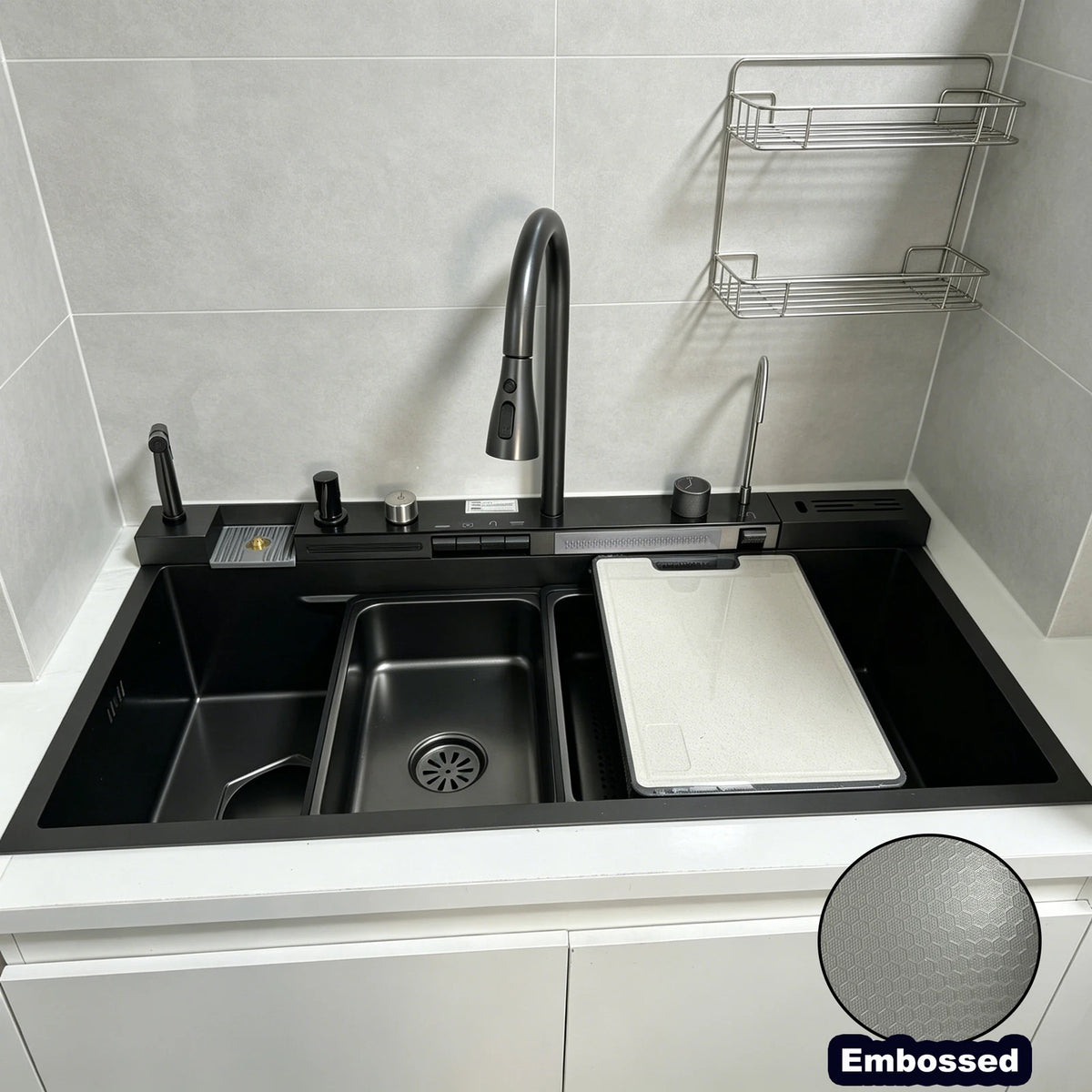 Modern Stainless Steel Sink Sinks Digital Display Large
