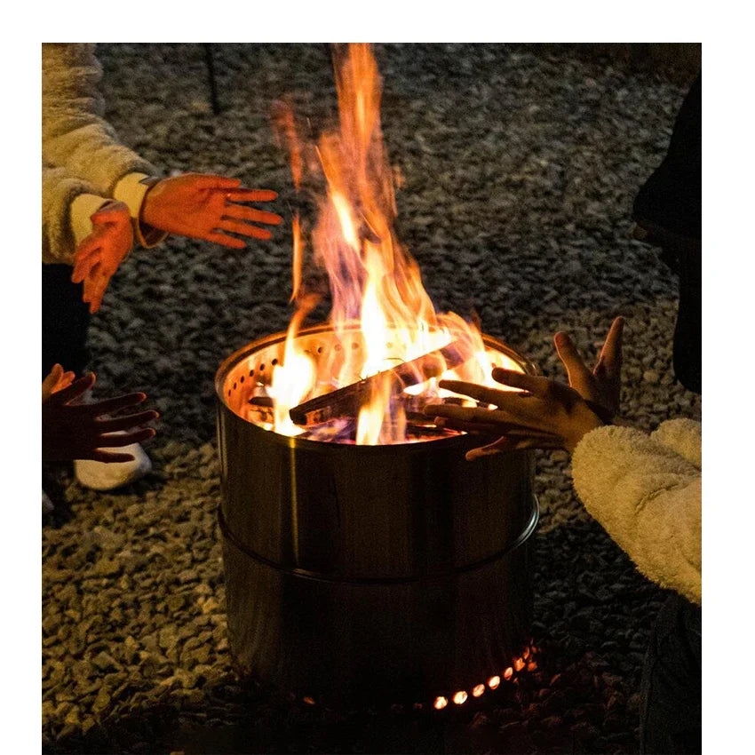 Camping Firewood Stove Folding Windproof Wood Burning Stove