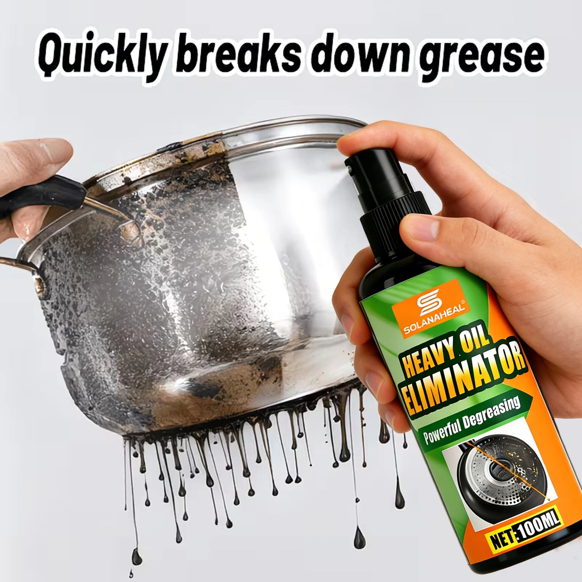Heavy Oil Eliminator Powerful Degreaser Spray Fast Acting