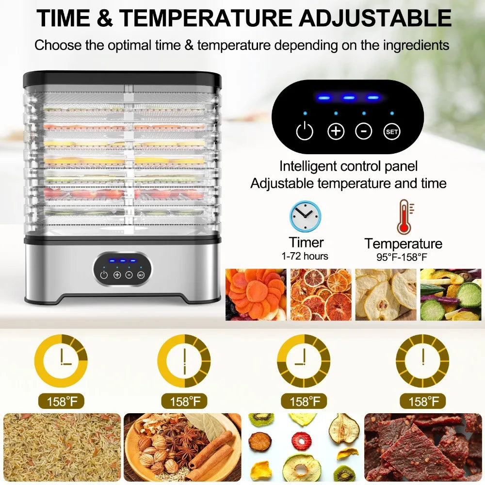 Cross-Border Food Dehydrator 8-Layer Large-Capacity Smart Food