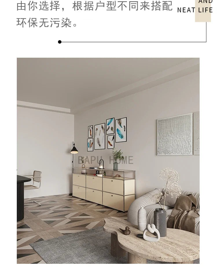 Modern Module Living Room Cabinet Stainless Steel Tv