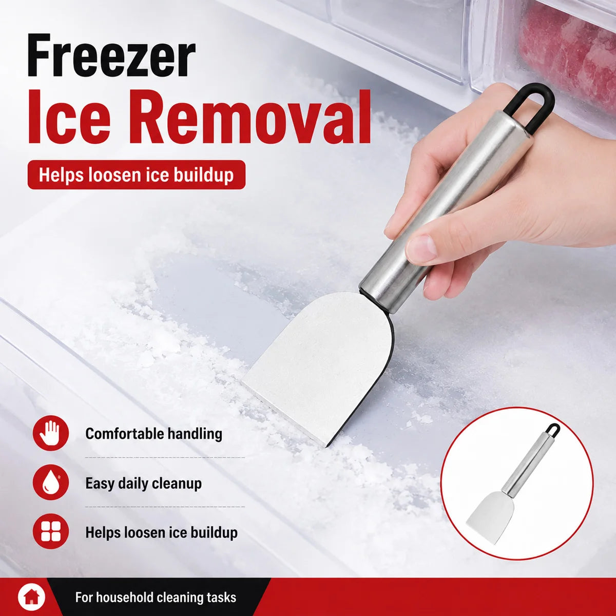 Pinmoap Metal Cleaning Scraper Small Shovel Stainless Steel
