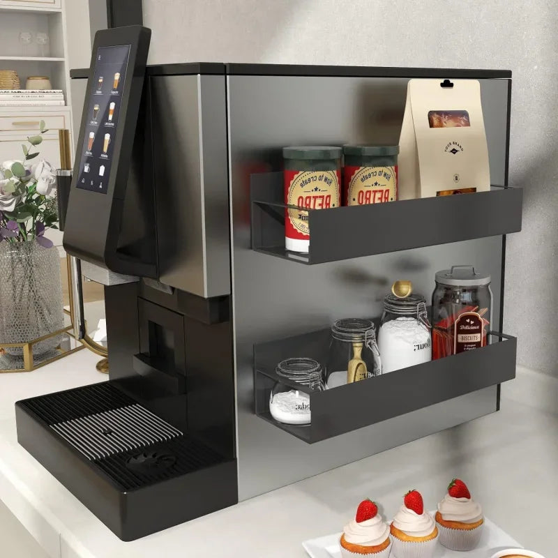 Magnetic Fridge Shelf Spice Rack Black Iron Refrigerator