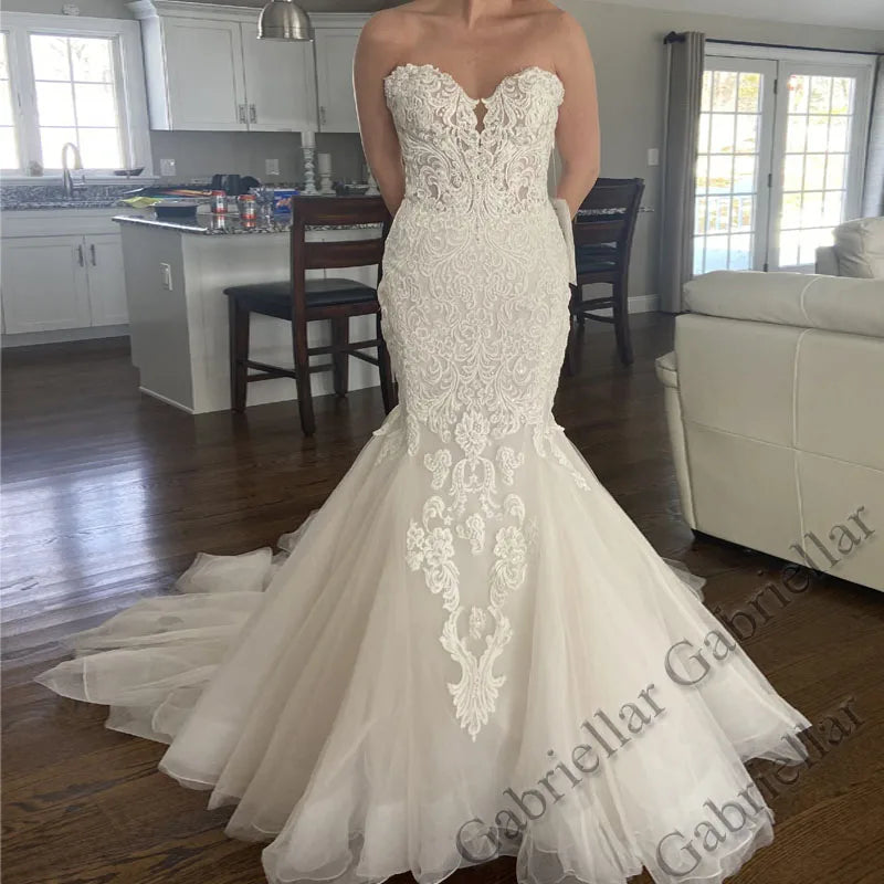 Gabriellar Attractive Wedding Dresses V-Neckline Sleeveless