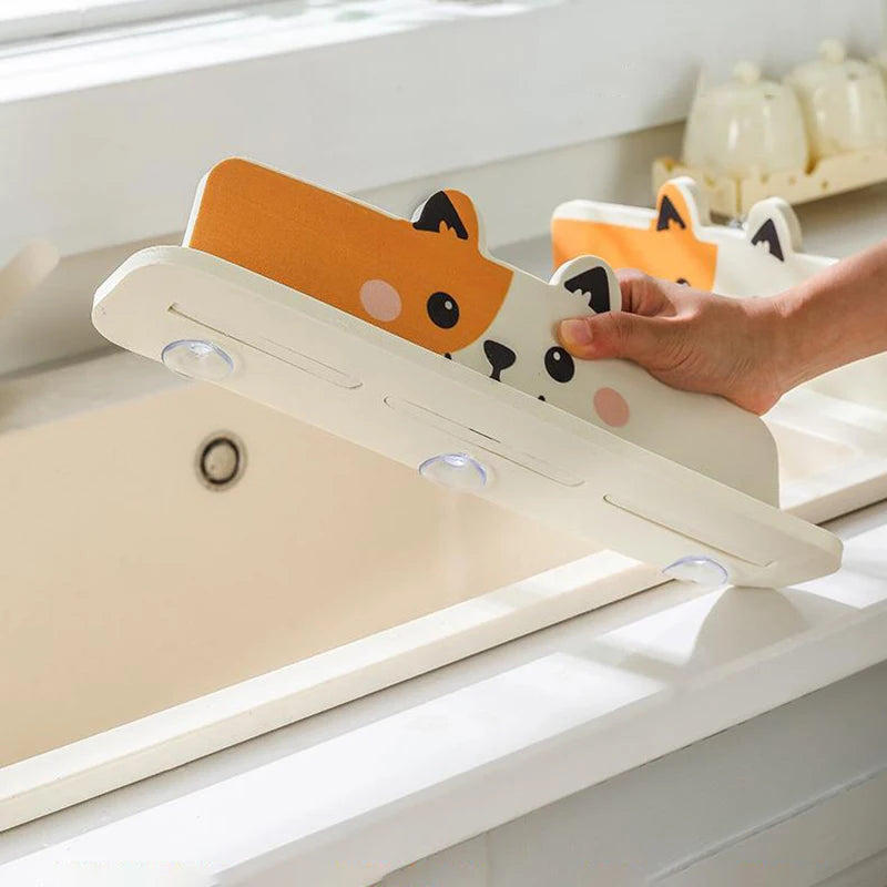 1pcs Silicone Sink Water Splash Guard Washing Basin