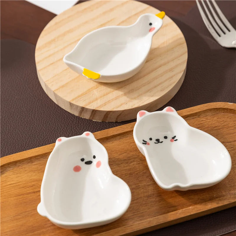 Japanese Style Ceramic Tiny Plate Creativity Restaurant Soy