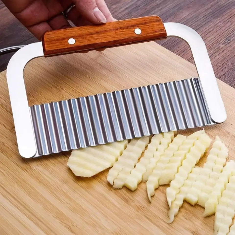 Wavy Potato Cutter Stainless Steel Slicer Onion Chips