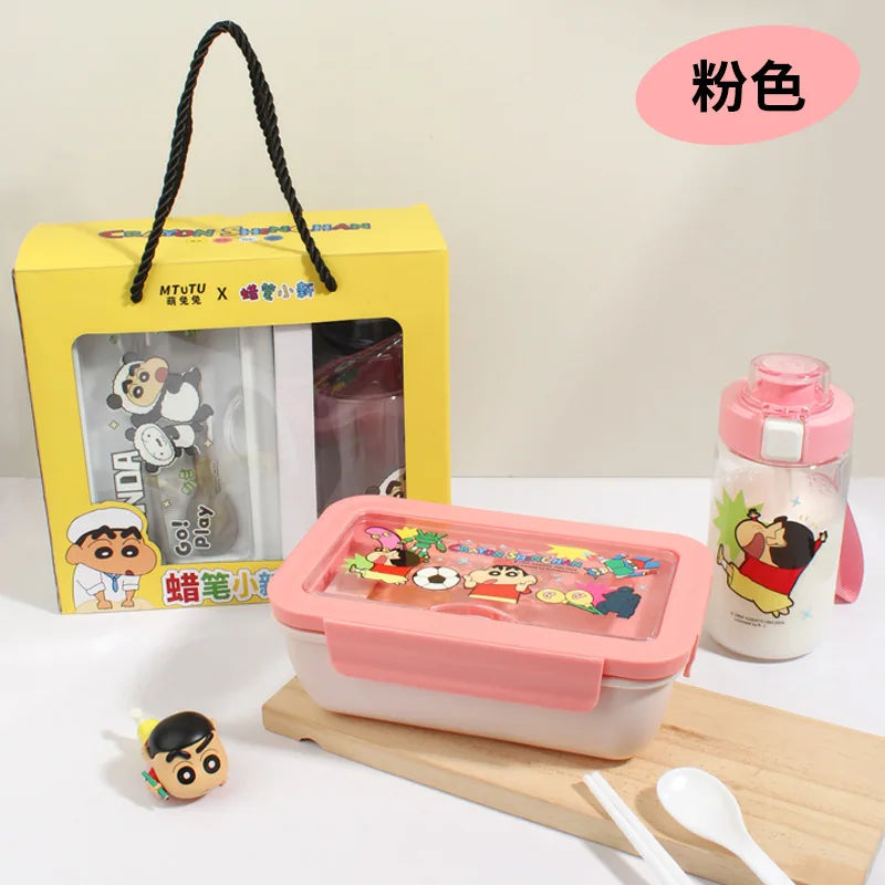 Crayon Shinchan Lunch Box Water Cup 2-Piece Food