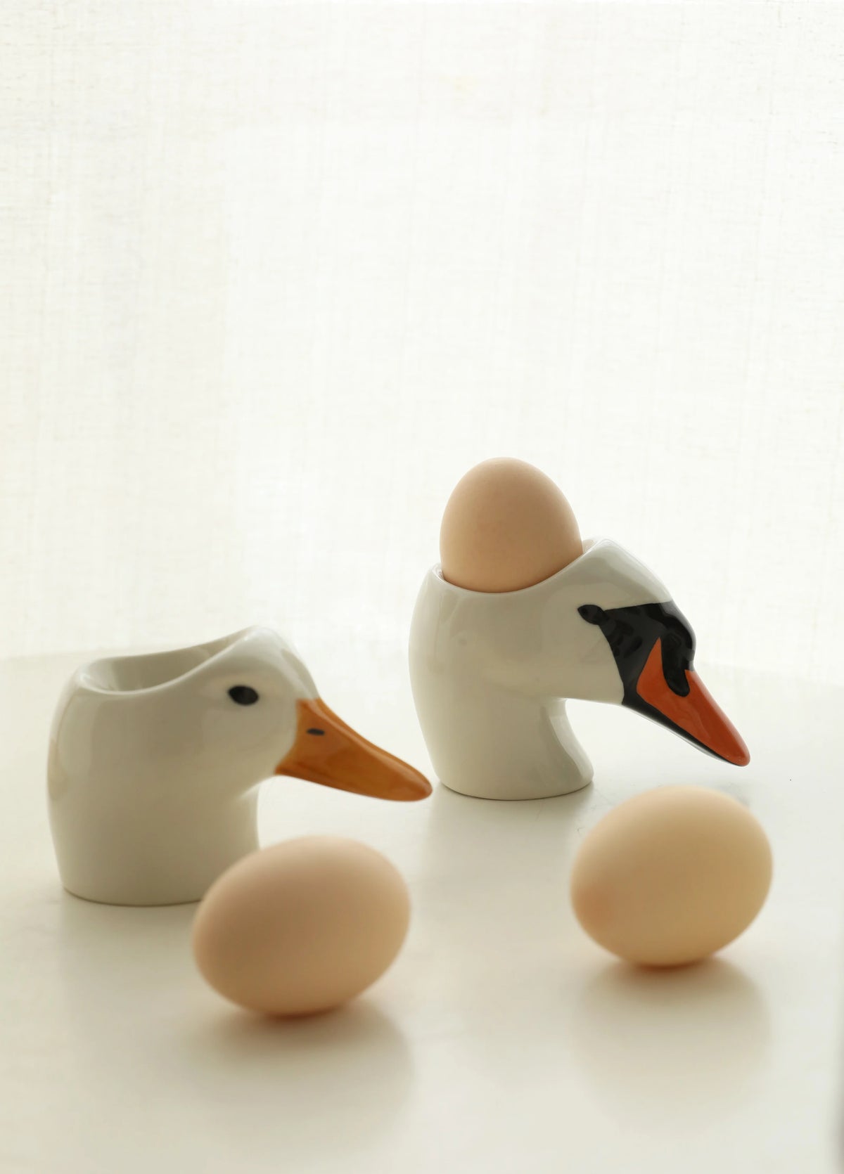 Ceramic Duck Swan Shape Egg Holder Storage Cup