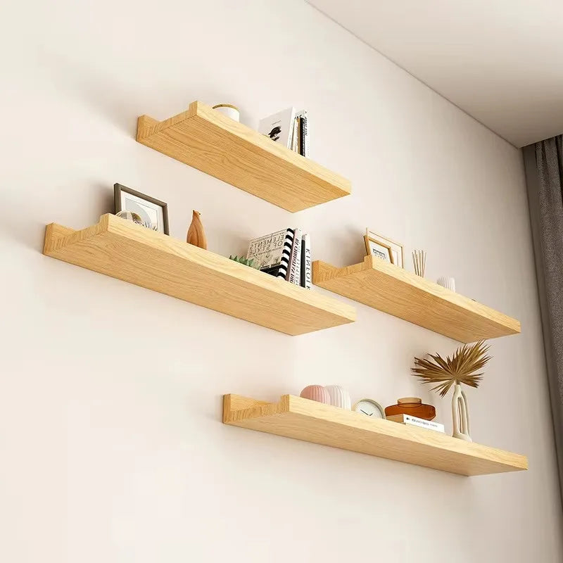 Wooden Floating Shelf Wall Mounted U-Shaped Shelf Display