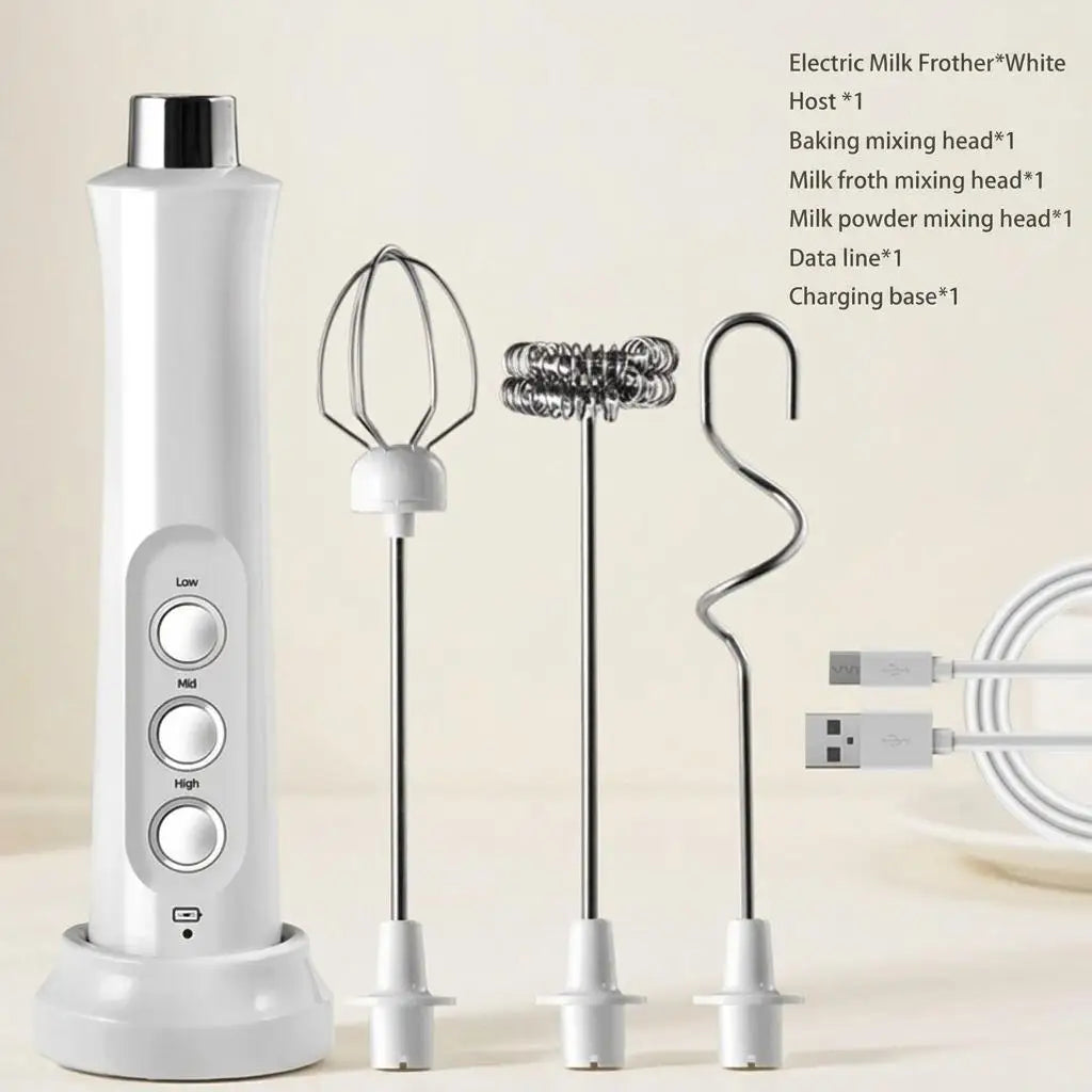 Usb Rechargeable Electric Milk Frother Mini Handheld Foam