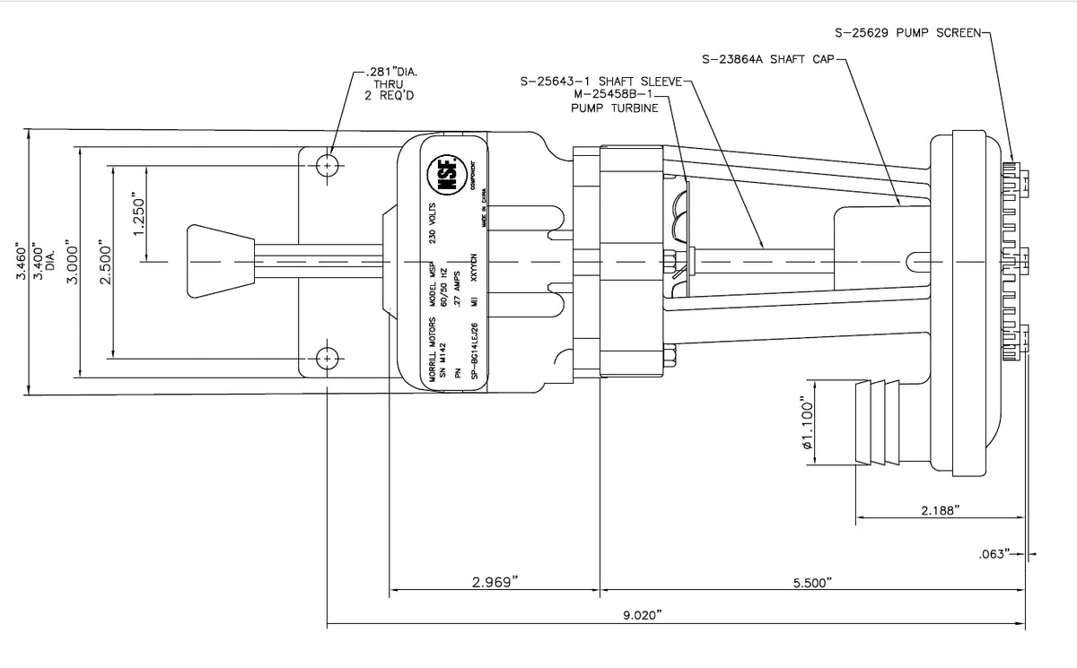 Msf Msp Ice Maker Water Pump 14w Ice