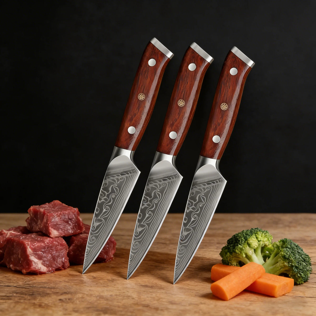 1/2/3/4pcs 67 Layer Damascus Steel Knife Fruit Vegetable