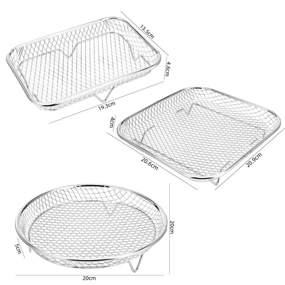 Durable Stackable Air Fryer Rack Non-Stick Stainless Steel