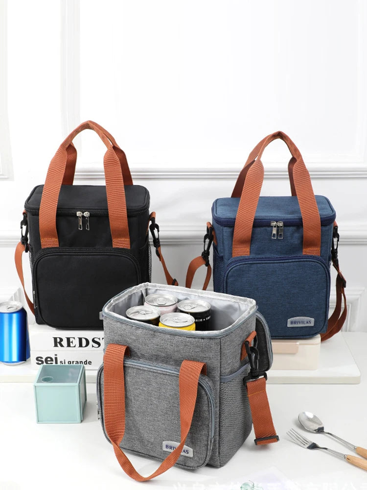 Fashion Crossbody Insulated Lunch Bag Large Capacity Thermal