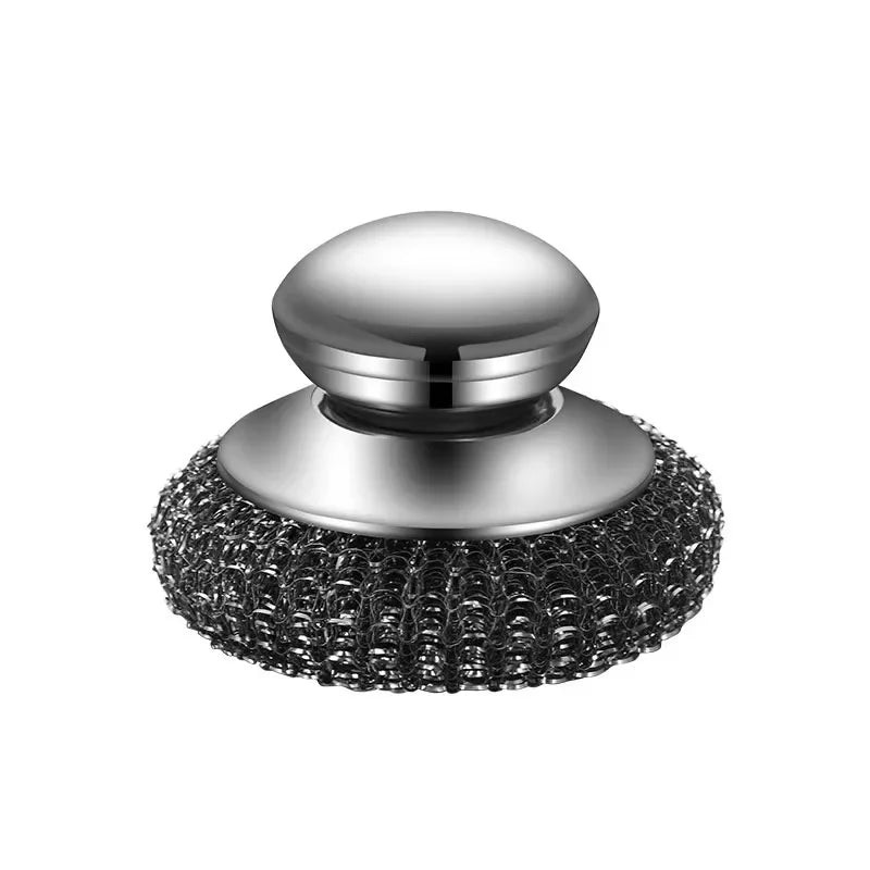 Stainless Steel Pot Brush Handle Robust Metal Ball